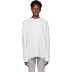 Lang - Man Truien Nike Solo Swoosh Men's Long Sleeve Tee - Birch Heather/White