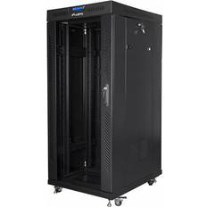 Cajas Eléctricas Lanberg Armario Rack 19" 37u 800x1000 Flat Pack Negro Puerta Cristal Con Lcd