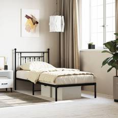 vidaXL Metal Bed Frame with Headboard
