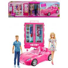 Barbie and ken Barbie Dress Up & Go Ultimate Closet Glam Convertible & Barbie & Ken Dolls