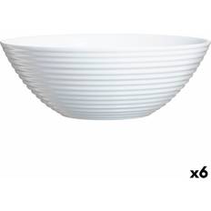 Luminarc Bowls Luminarc Harena White Glass Set Ø 27.3 cm 6 Units Salad Bowl