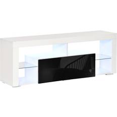 White TV Benches Homcom 140cm Stand TV Bench 140x52cm