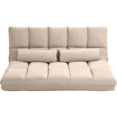 Beige Sofas Homcom Convertible Sofa 51.2" 1 Seater