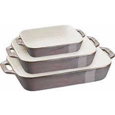 Grigio Pirofile Staub Auflaufformen Ceramic 3 er-Set - Grigio Antico - Ancient-Grey Pirofila