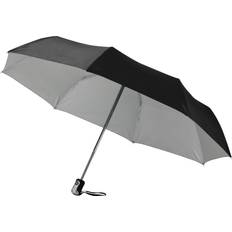 Polyester Parasols Bullet Black/Silver 21.5in Alex 3-Section Close Umbrella