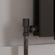 Heated Towel Rails Duratherm Modern Angled Heated Black