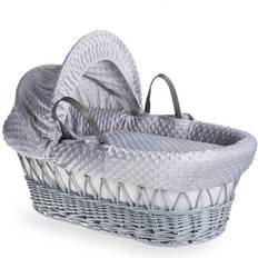 Grey Bassinetts Kid's Room Clair De Lune Dimple Wicker Moses Basket