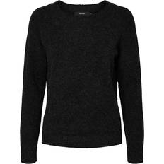 Vero Moda Doffy O-Neck Long Sleeved Knitted Sweater - Black