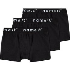 Jungen - Schwarz Unterwäsche Name It Basic Boxer Shorts 3-pack - Black (13208836)