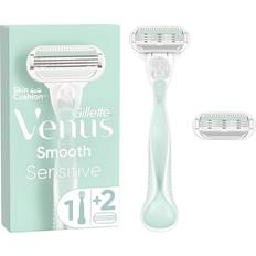 Turquesa Navajas Gillette Sensitive Maquinilla Venus Smooth con 2 hojas