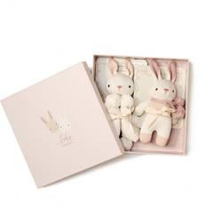 ThreadBear ThreadBear Gift Box Set Cream Bunny Comforter and Rattle Organic GOTS TB4080