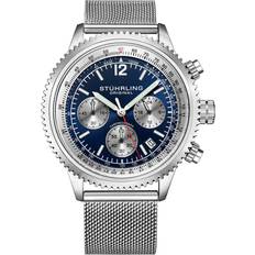 Stührling Monaco 4015 44MM Case, Mesh Bracelet