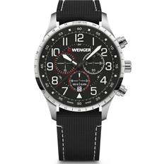 Wenger Attitude Chrono Watch Svart Bk Silikon Band