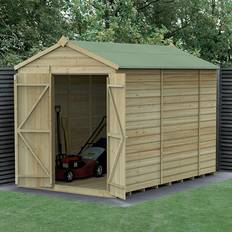 Shed 6 x 10 Forest Garden Beckwood 25yr Guarantee Shiplap Windowless Double Door Timber (Building Area )
