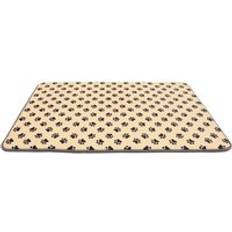 Groundlevel Paw Print Memory Foam Pet Mat Cream