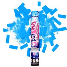 Blå Konfettikanoner Vulcan Konfettikanon Gender Reveal Blå