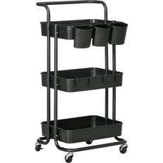 Homcom 3 Tier Utility Cart Trolley Table 42x38cm