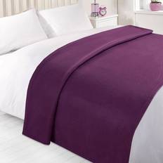 Purple Blankets Dreamscene Warm Soft Plain Fleece Blankets Purple