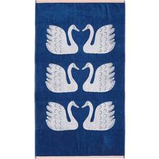 Scion Swim Swam Swan Bath Towel Blue