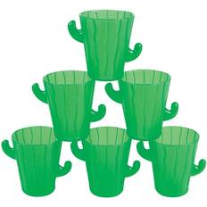 Green Shot Glasses Fun Express Cactus Shot Glass