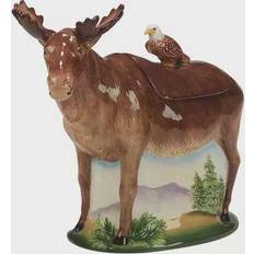 Certified International Mountain Summit 3-D Moose Cookie Biscuit Jar