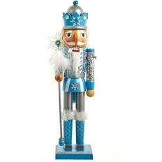 Blue Nutcracker 15-Inch Wooden Icy Blue Nutcracker