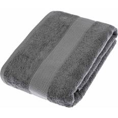 Solid Colours Bath Towels Homescapes Grey Charcoal, 500 Bath Towel Black