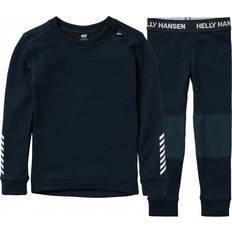 Lange ermer Superundertøy Helly Hansen Kid's Lifa Merino Wool Base Layer Set - Navy