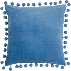 Furn Dora Square Pom Pom Complete Decoration Pillows Blue