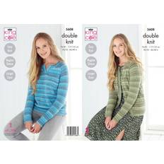 Patrons de Broderie King Cole pattern 5608 cardigan and sweater