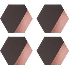 Oro Individuales Premier Housewares Geome Hexagonal Dipped Placemats - Grey/Rose - Set of 4 Individuales Oro