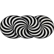 Tæpper & Skind Fußmatte, Infinity Swirl 60x140cm Schwarz
