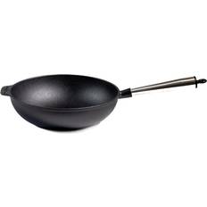 Støbejern Wokpander Carl Victor Wokpande i Støbejern Diameter 30 cm Sort 30cm