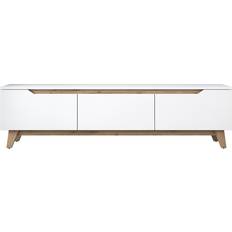 Hanah Home Meubles TV Hanah Home En Blanc Et Noyer 180 x 48.6 cm Profondeur 35 cm Meuble TV