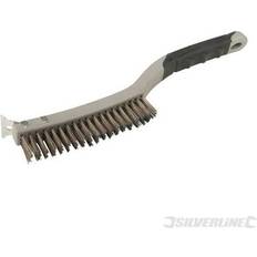 Silver Brushes Silverline 350mm 3 Row Steel Wire Brush Scraper