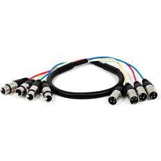 Channel4 XLR M To XLR F Snake Cable 3ft