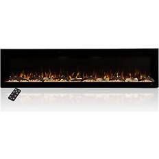 Brown Fireplaces Modern Ember Aerus Smart Linear Electric Fireplace, Multiple Flame Colors-Voice Assistant Compatible in Black/Brown Wayfair Black/Brown