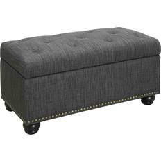 Black Storage Benches Convenience Concepts Designs4Comfort 7th Avenue Storage Bench