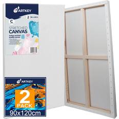 Arts & Crafts Large stretched canvases for painting 36x48 inch 2-pack, 12.3 oz triple prime