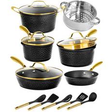 Cookware Granitestone Diamond Charleston Cookware Set with lid 15 Parts