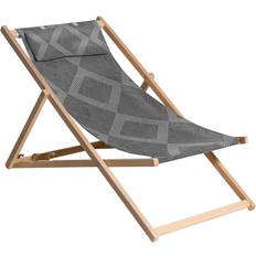 Zonnestoelen Madison Houten Strandstoel Demi 55 x 90 x 87 cm Hout Grijs