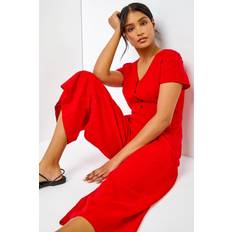 Roman Cotton Blend Culotte Jumpsuit