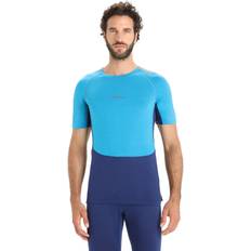 Icebreaker Men's 125 Zoneknit Short Sleeve Crewe, XXL, Geo Blue/Royal Navy