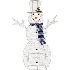 Northlight 48" Lighted Silver Mesh Snowman Twinkling Christmas Lamp