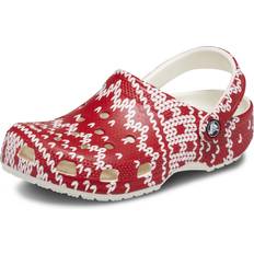 Red Outdoor Slippers Crocs Multi Classic Holiday Sweater Clog Shoes