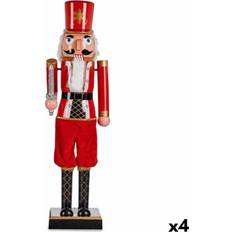 Plástico Figuritas Figura Decorativa Cascanueces Negro Rojo Plástico 13 x 60 x 14.5 cm (4 Unidades) Figurita