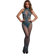 Lace Fishnet Catsuit Blue