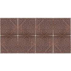 "Premier Copper 4"" 4"" Hammered Copper Tile Quantity