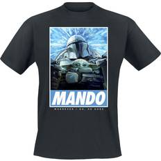 Clothing Star Wars The Mandalorian Season Wherever go T-Shirt black