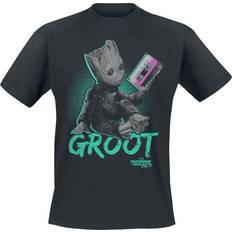 Guardians Of The Galaxy Neon Groot T-Shirt black